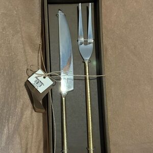 Cost Plus World Market Gold and Silver Serving Set
